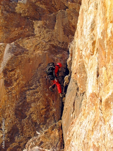 Climber on the route.