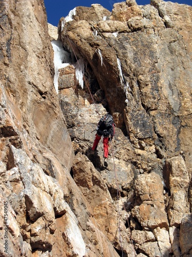 Climber on the route.