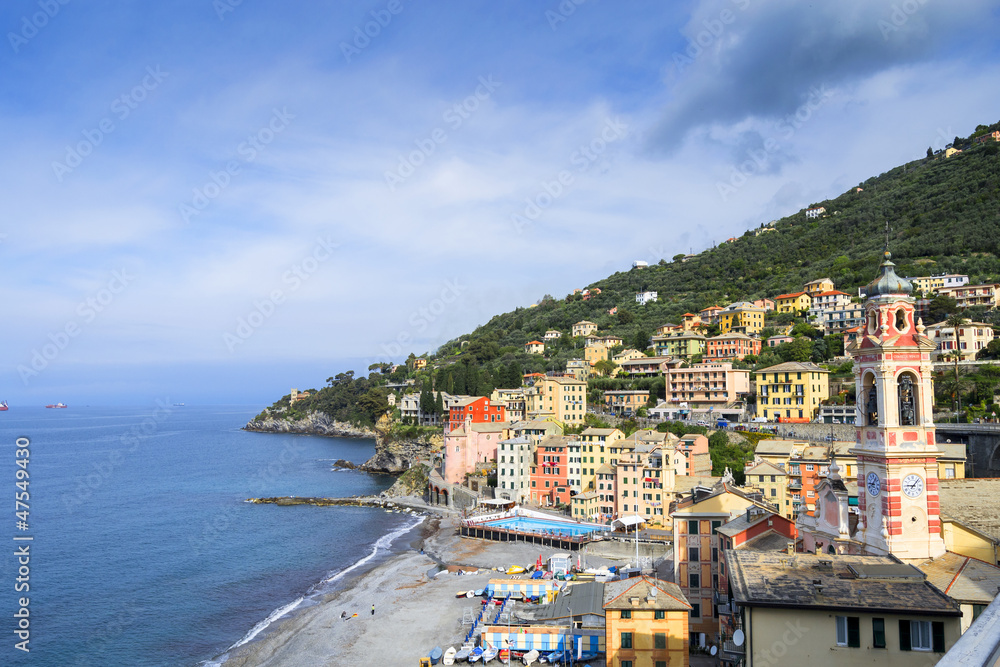 Sori, piccola città in Liguria, Italia