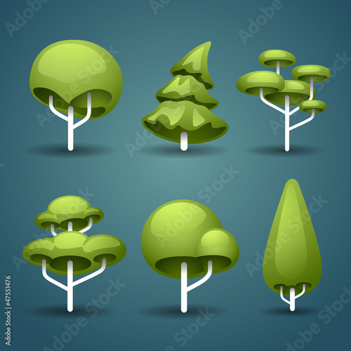 stylized trees
