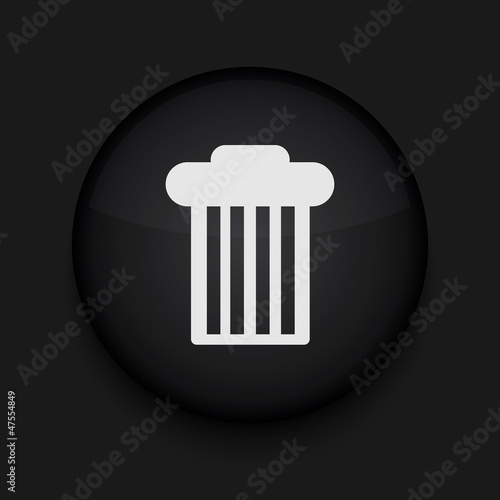 Vector bin icon. Eps10. Easy to edit