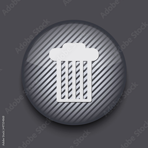 Vector app circle striped icon on gray background. Eps 10