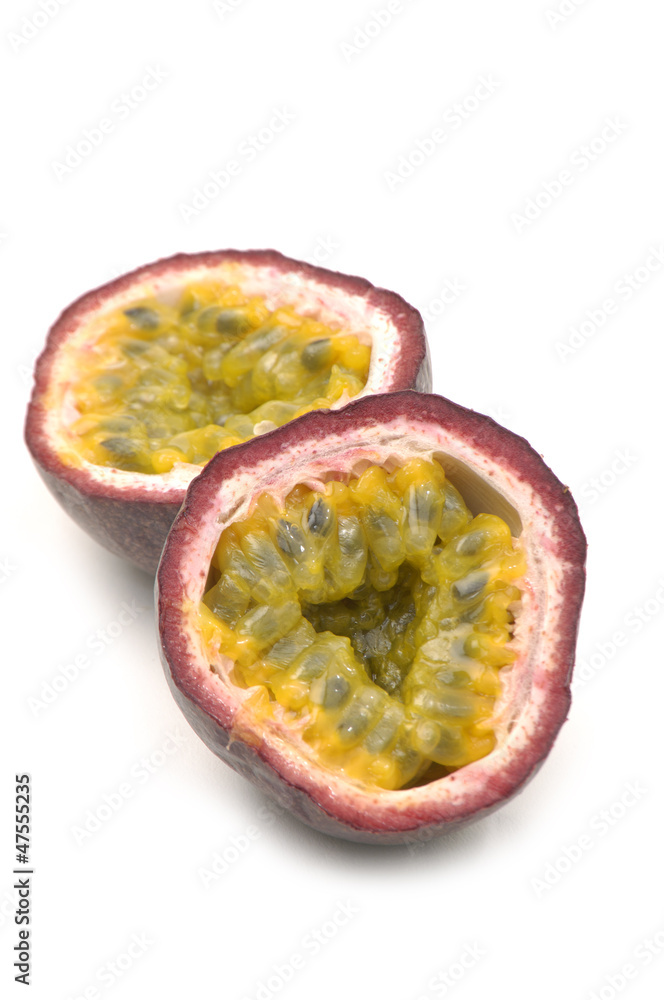 sliced passion fruit