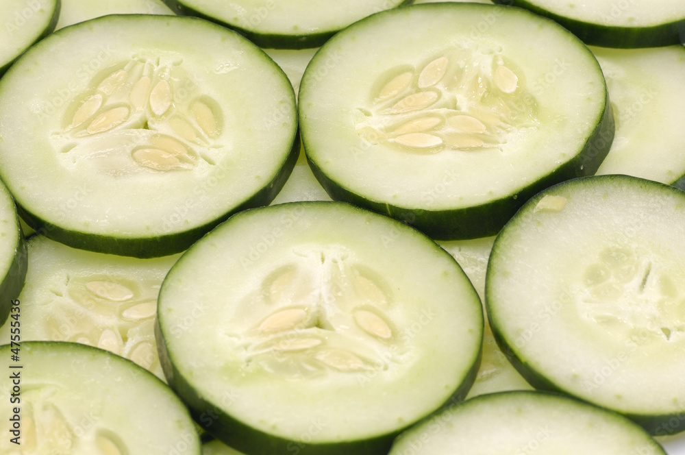 Close up slices cumber Close up slices cumber