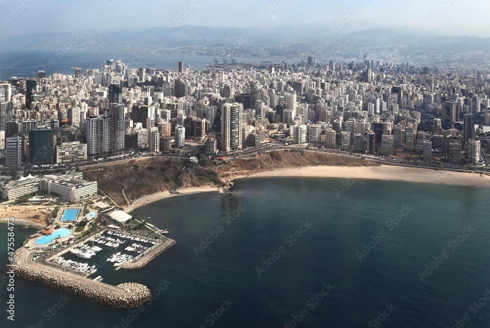 Naklejka premium Bejrut nad Morzem Śródziemnym