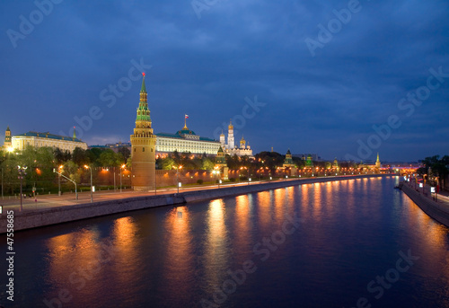 Night panorama of the Moscow Kremlin