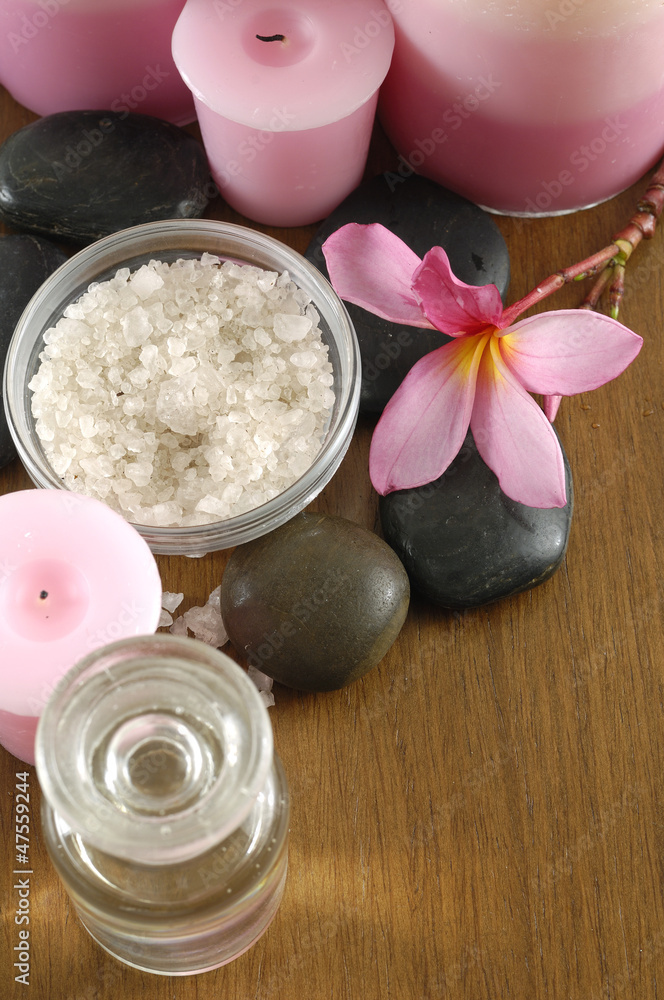 spa concept with yellow orchid and stones spa concept with yellow orchid and stones