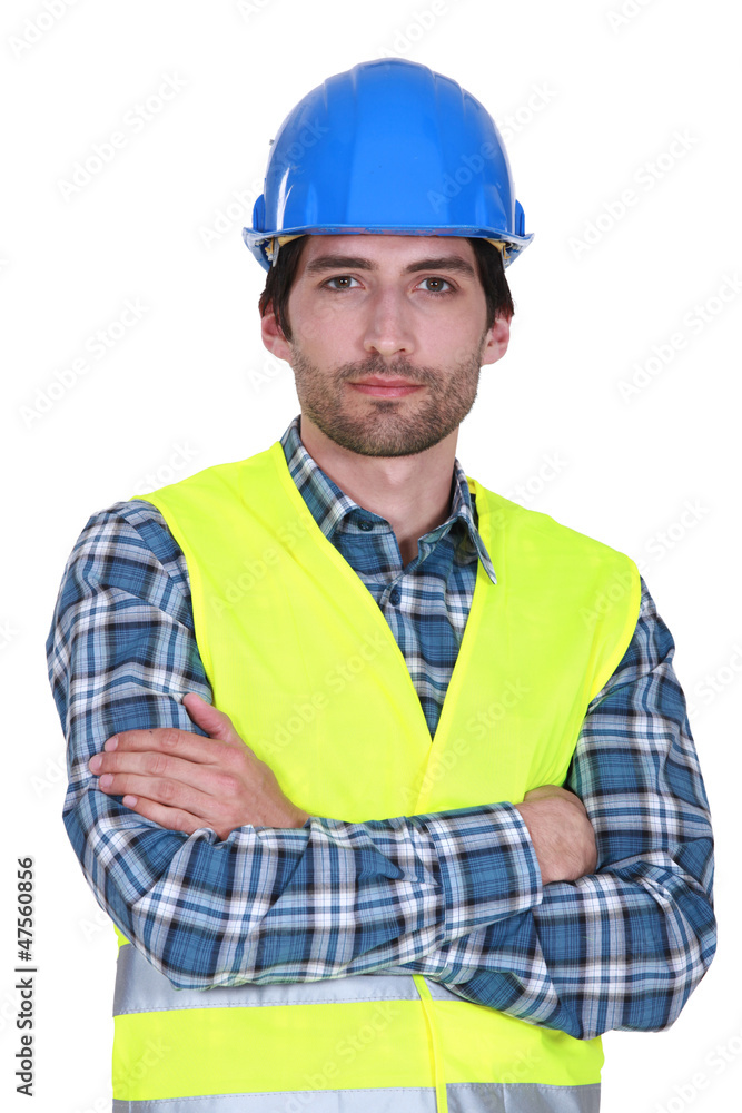 Confident construction worker portrait Confident construction worker portrait