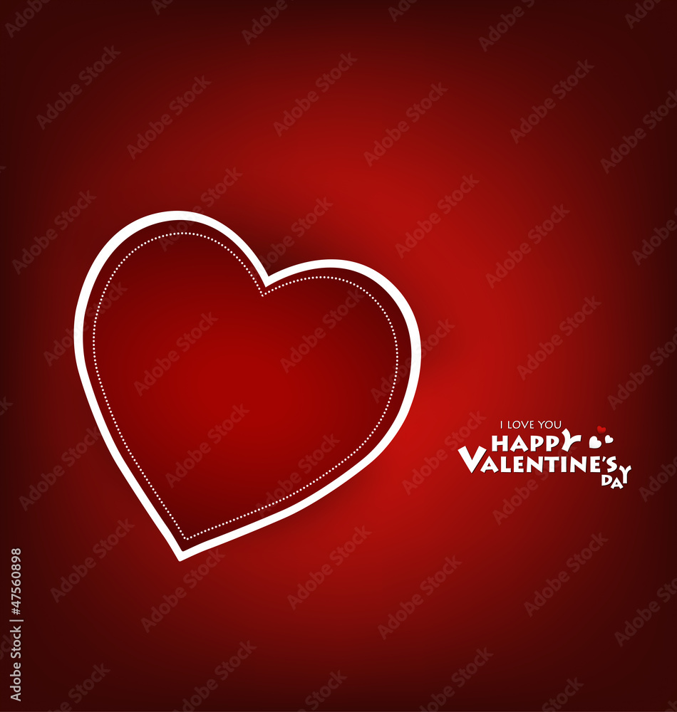 Valentine's day card with Heart Paper. Vector illustration Valentine's day card with Heart Paper. Vector illustration