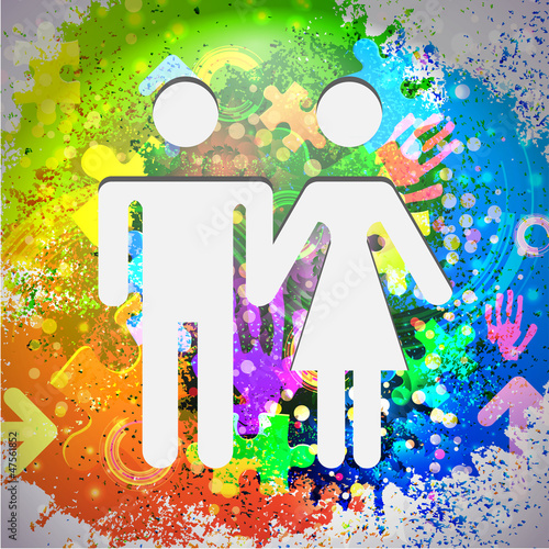 Vector icon. Colorful abstract background. Eps10