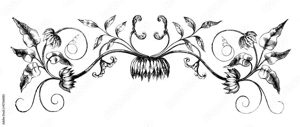 Page Ornament - Flower - 19th century Page Ornament - Flower - 19th century