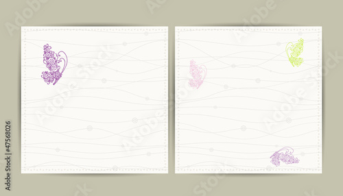 Abstract postcard with butterfly for your design