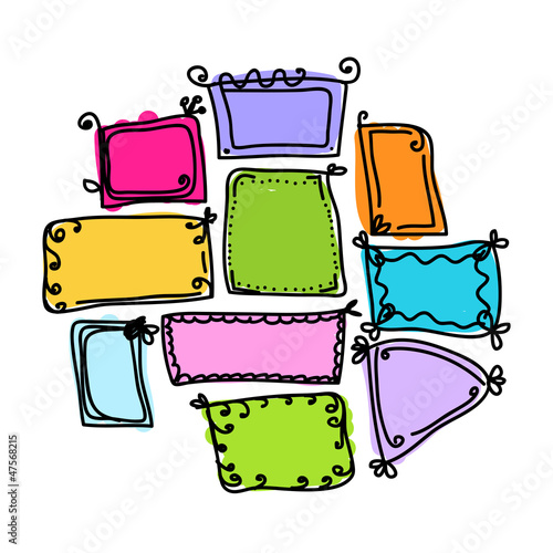 Sketch of frames, hand drawing for your design