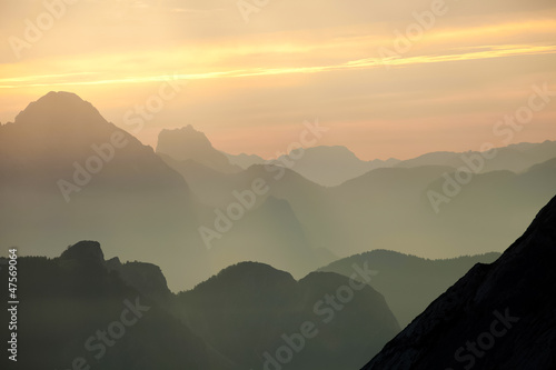 Dawn in Dolomites photo
