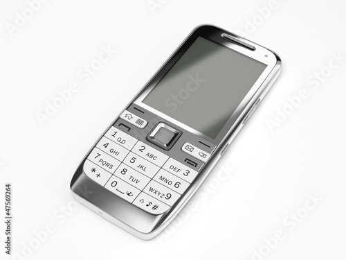 A cell phone isolated on white background