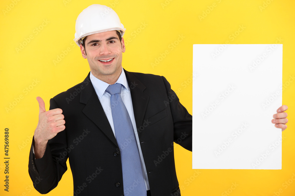 Architect giving thumbs-up Architect giving thumbs-up