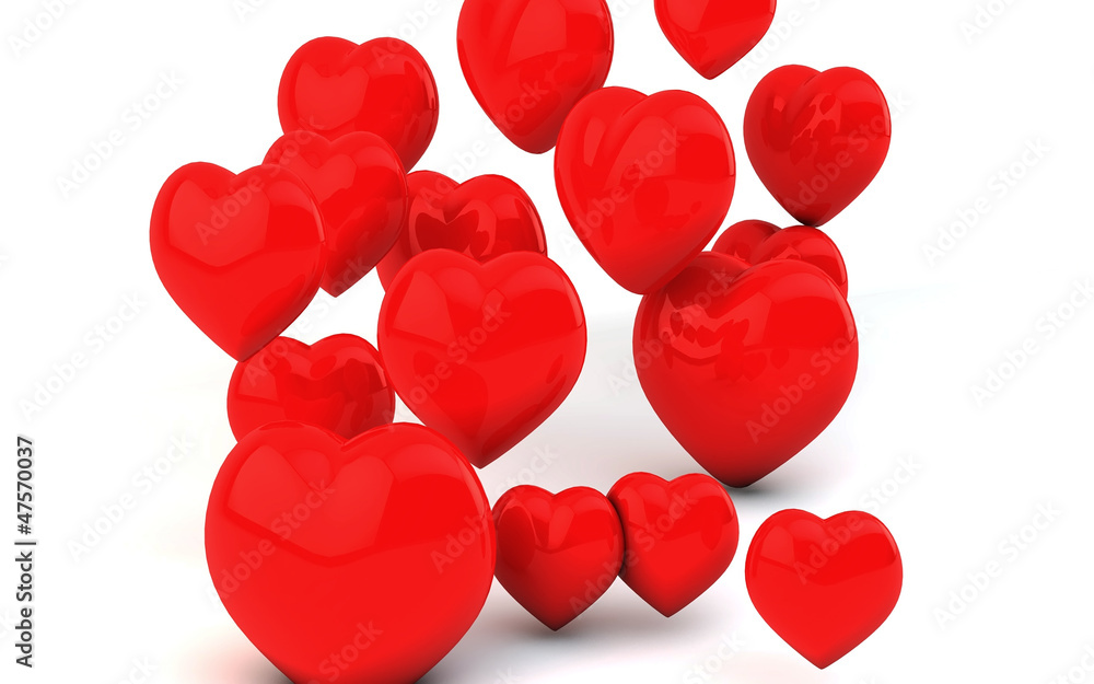 Hearts in 3d