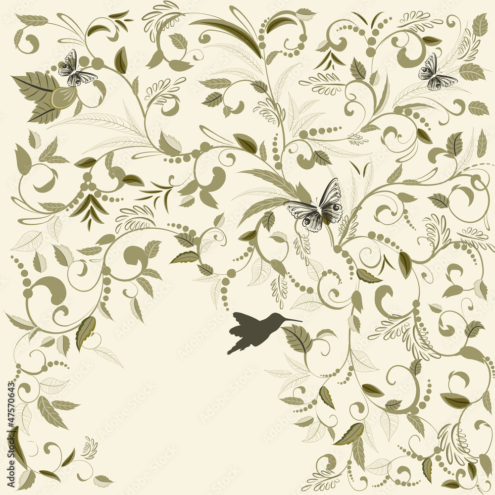 Foliate design to postcards Foliate design to postcards