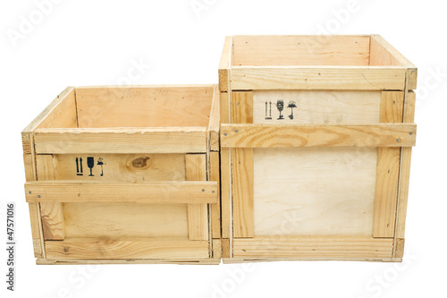 wooden boxes post package © undrey