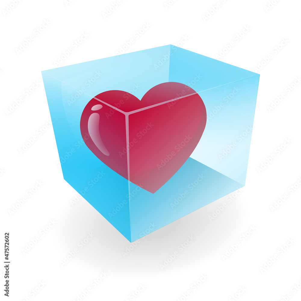 Heart in the ice cube Heart in the ice cube