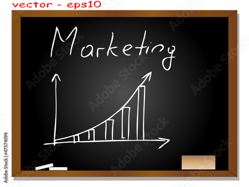Vector conceptual black blackboard with text