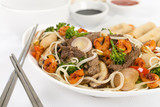Chow Mein - Chinese noodles with beef, shrimp & vegetables