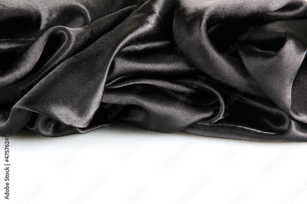 Fototapeta premium beautiful silk drape, isolated on white
