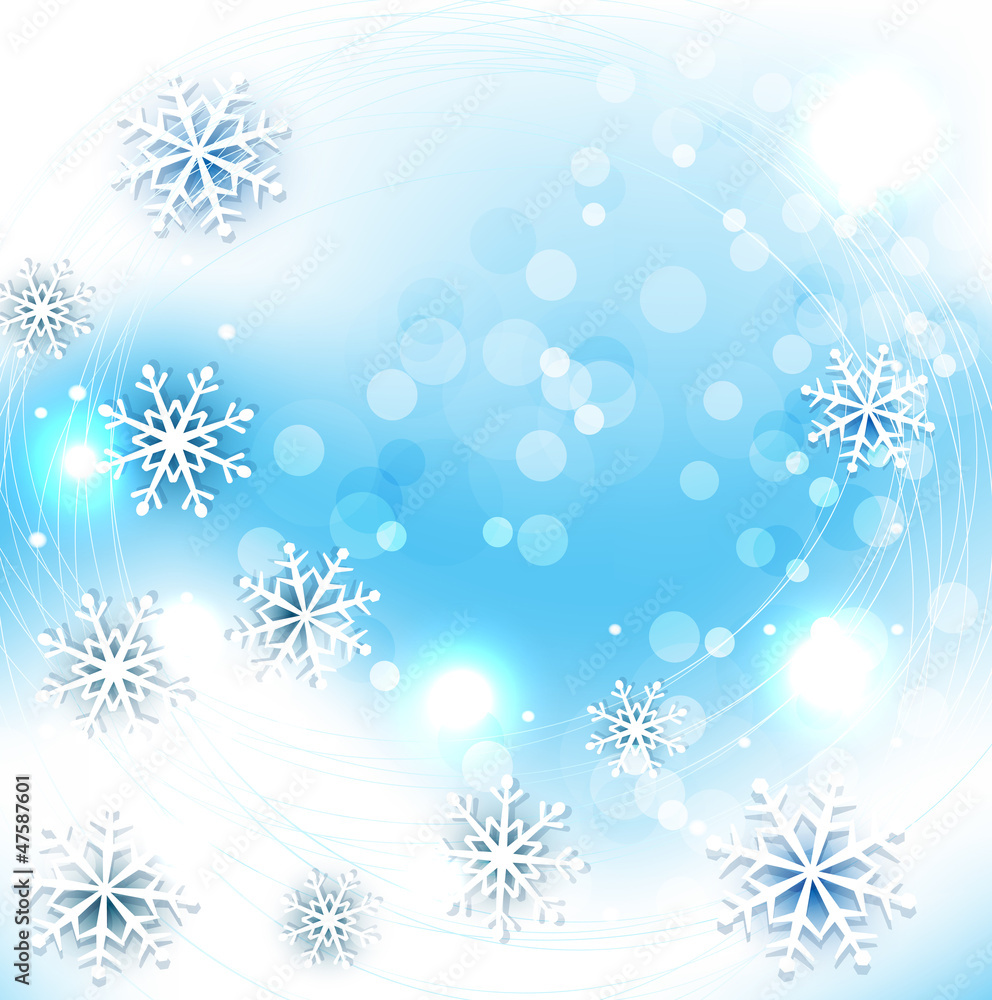 vector holiday christmas background with snowflakes