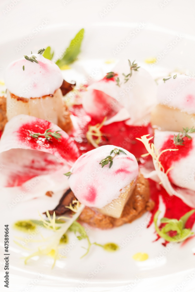 Scallop seafood appetizer Scallop seafood appetizer