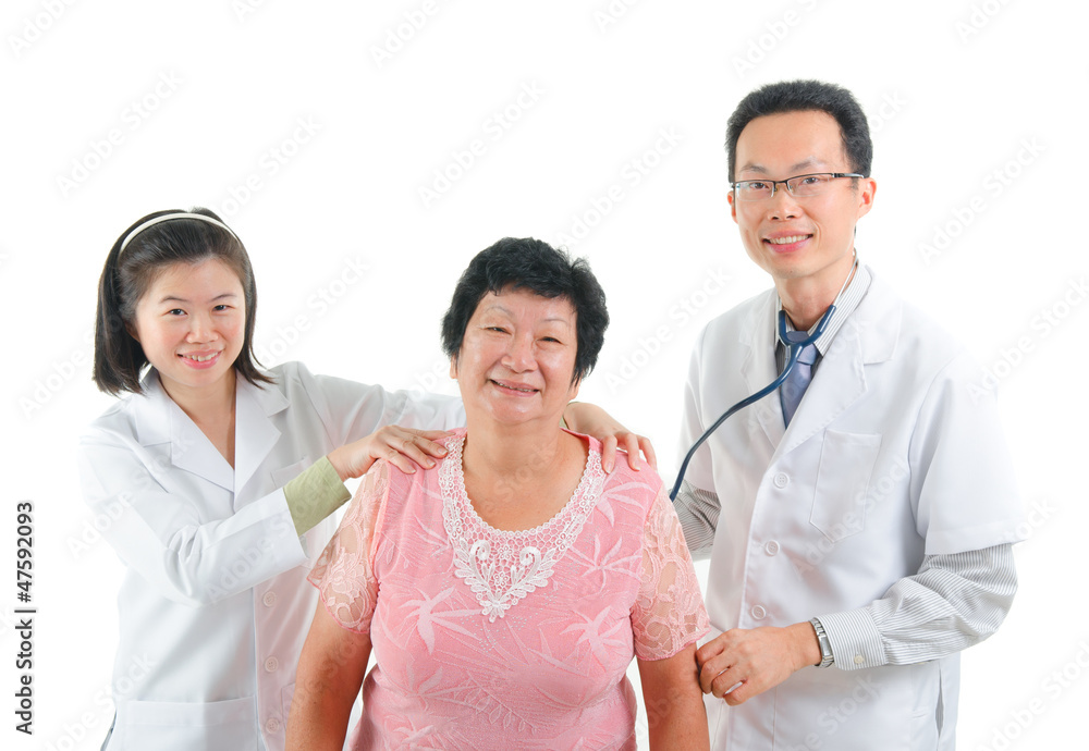 asian senior female medical checkup asian senior female medical checkup
