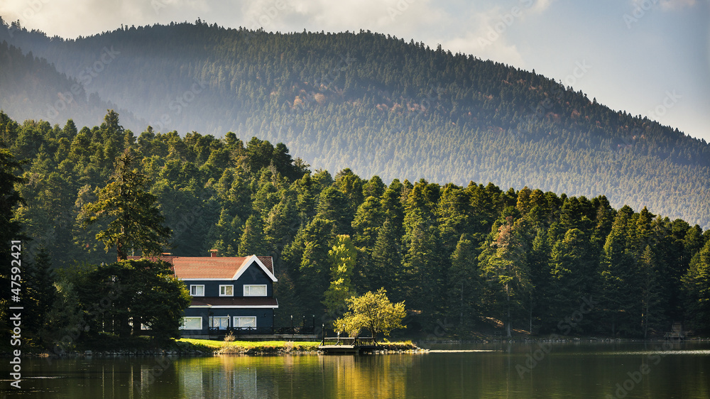 Obraz premium Lake lodge