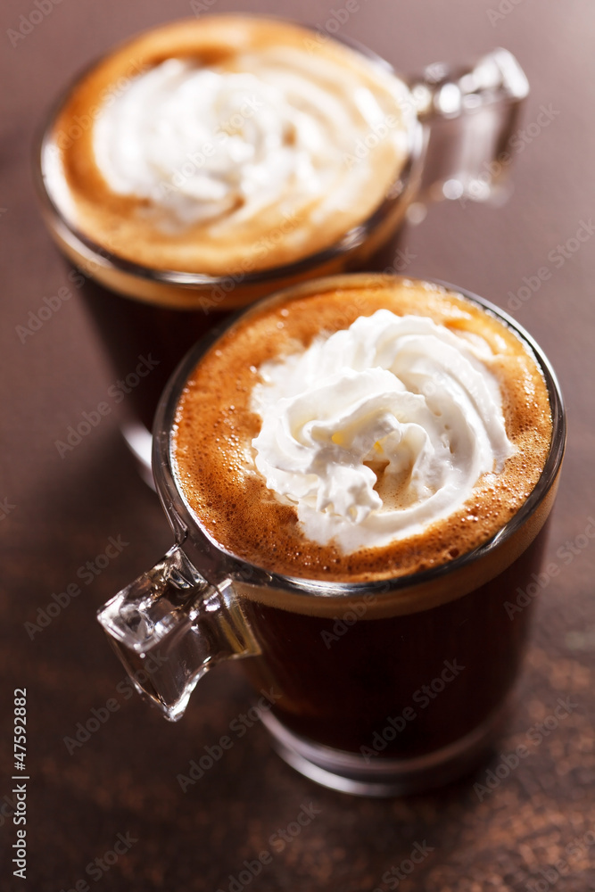 coffee with whipped cream coffee with whipped cream