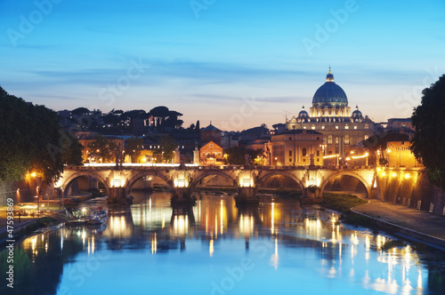 River Tiber in Rome - Italy © fazon
