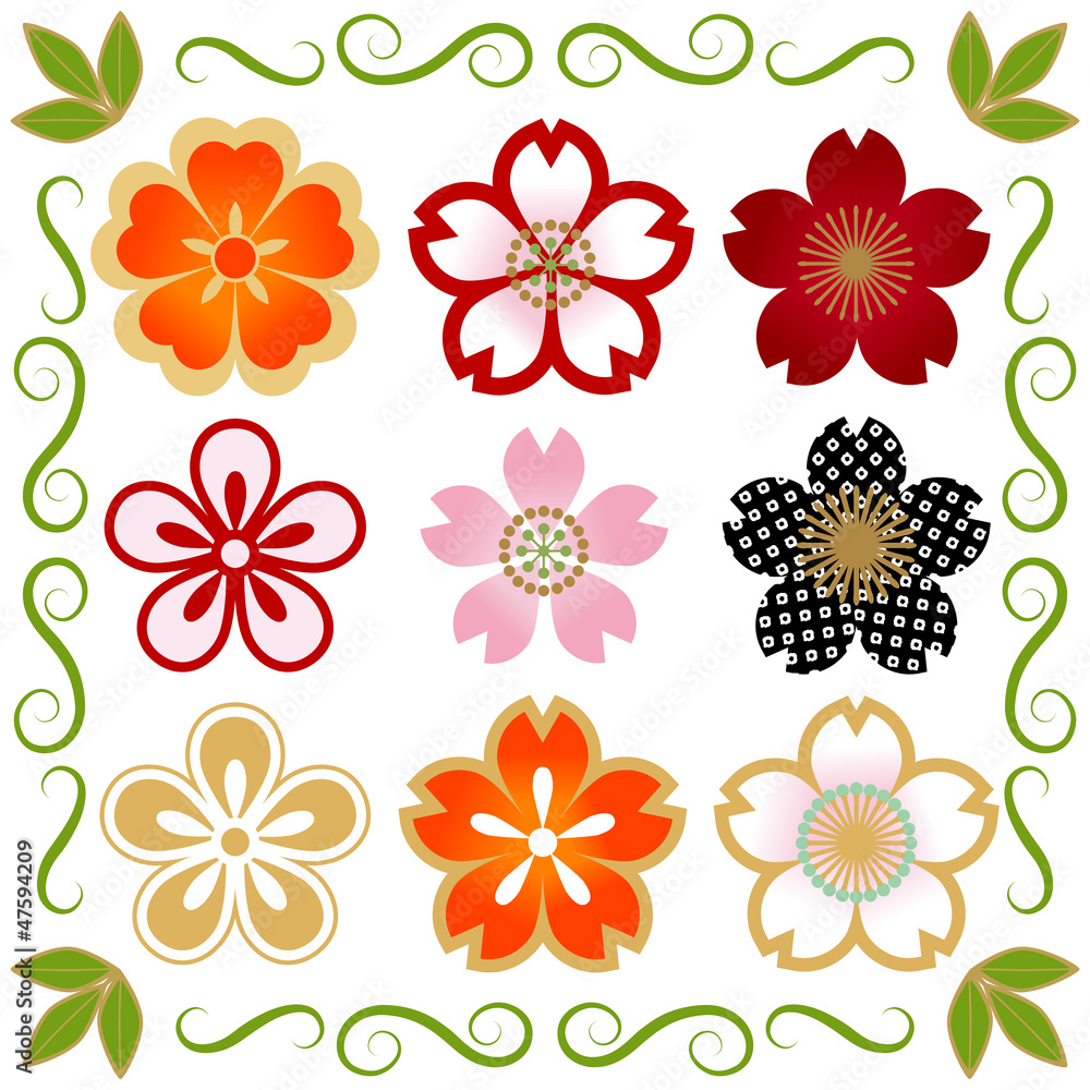 Obraz premium Sakura icon set