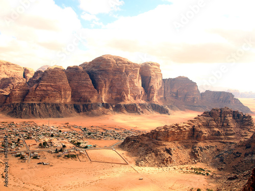 Wadi rum desert from the big red dune.
