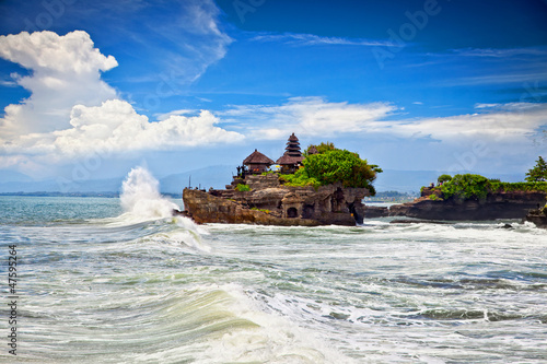 The Tanah Lot Temple, the most important indu temple of Bali photo