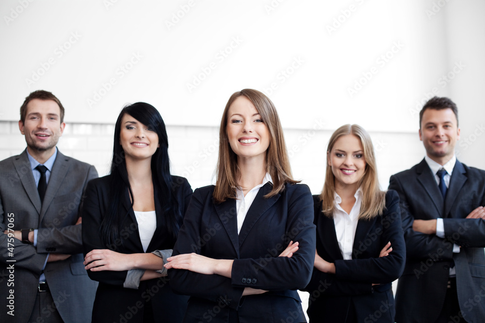 Business group with female leader Business group with female leader