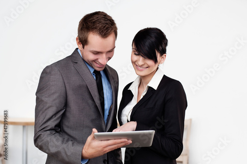 Business people working with tablet