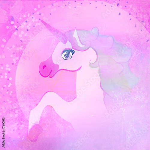 Dekoracja na wymiar  illustration-of-beautiful-pink-unicorn