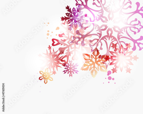 Christmas contemporary snowflakes background
