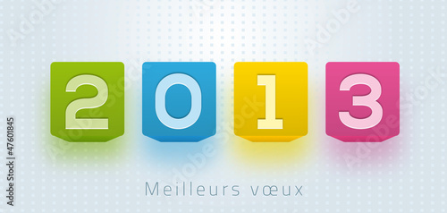 Voeux 2013 - Boites avec ombres de couleurs