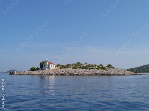 The lighthouse of Murter on the island Prisnjak in Croatia