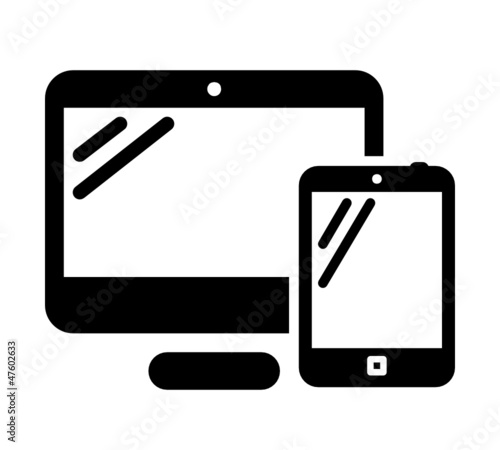 Personal computer and tablet icon photo