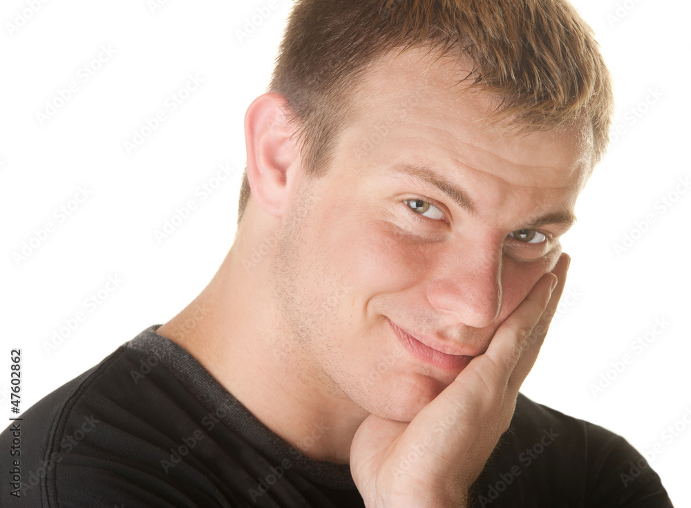 Fototapeta premium Uśmiechnięty mężczyzna Europejski