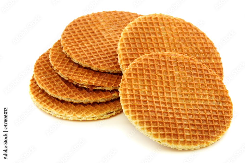 Waffles with caramel filling. Waffles with caramel filling.