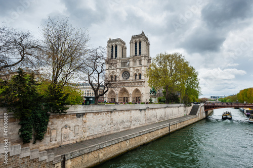 View of Notre Dame de Paris from Seine