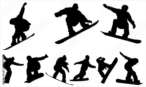 Snowboarding - vector
