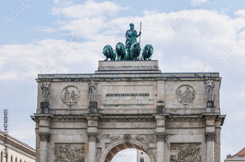 Canvas Print Siegestor, the triumphal arch in Munich, Germany