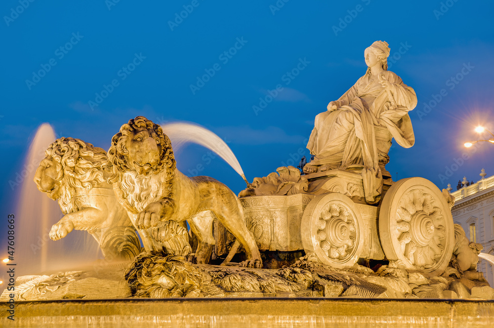 Naklejka premium Cibeles Fountain at Madrid, Spain