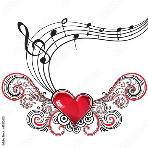 Grunge music heart